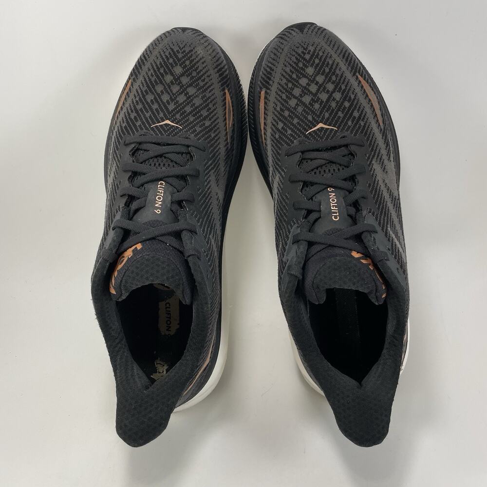 Hoka One One Clifton 9 Running Shoes Womens Shoes 11 B Black / Rose Athletic - Picture 5 of 10